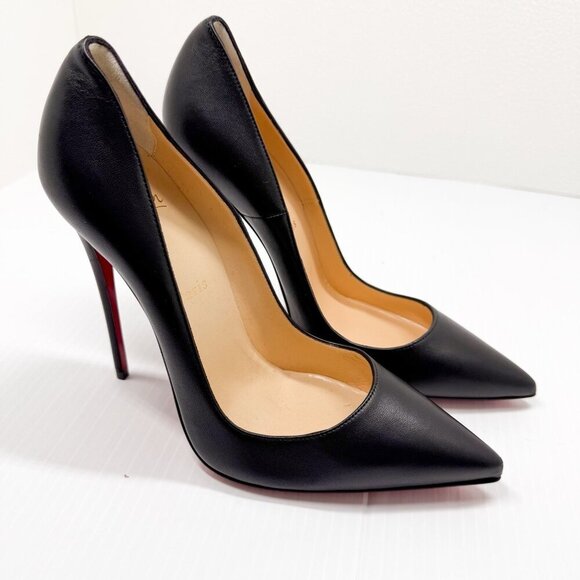 Christian Louboutin Heels So Kate Black Leather Pointed Toe Pumps 39.5 EU NWOB - Picture 15 of 16